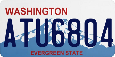 WA license plate ATU6804