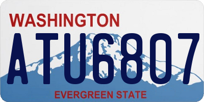WA license plate ATU6807