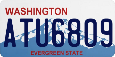 WA license plate ATU6809