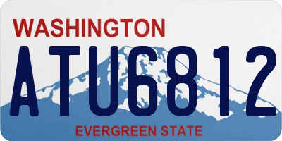 WA license plate ATU6812