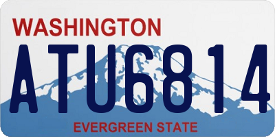 WA license plate ATU6814