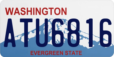 WA license plate ATU6816
