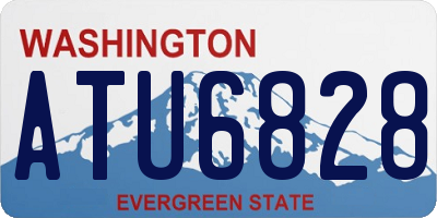 WA license plate ATU6828