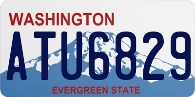WA license plate ATU6829