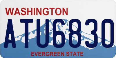 WA license plate ATU6830