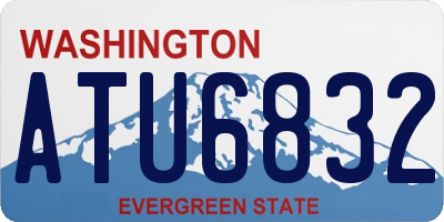 WA license plate ATU6832