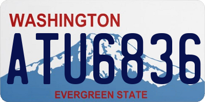 WA license plate ATU6836
