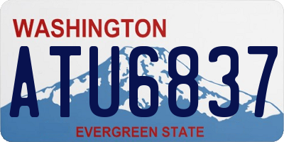 WA license plate ATU6837