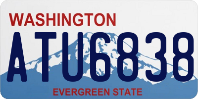WA license plate ATU6838