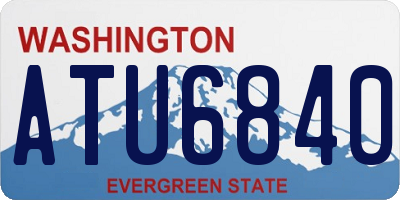 WA license plate ATU6840