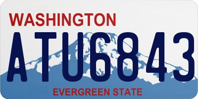 WA license plate ATU6843