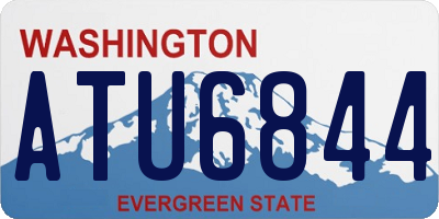 WA license plate ATU6844