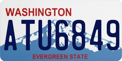 WA license plate ATU6849