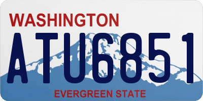 WA license plate ATU6851