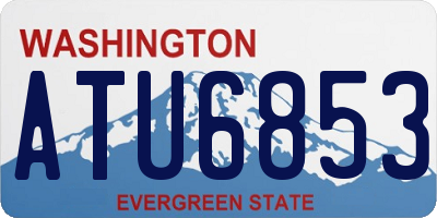 WA license plate ATU6853
