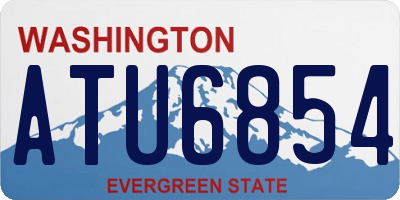WA license plate ATU6854