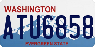 WA license plate ATU6858