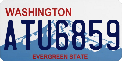 WA license plate ATU6859