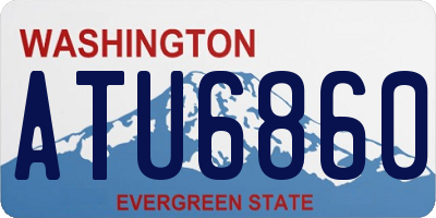 WA license plate ATU6860