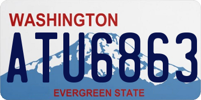WA license plate ATU6863