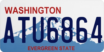 WA license plate ATU6864