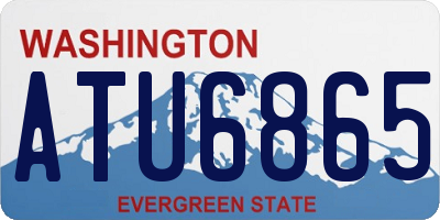 WA license plate ATU6865