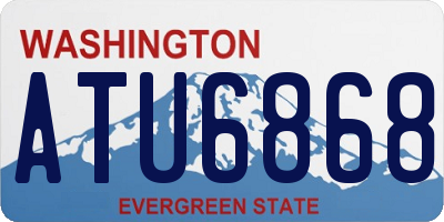 WA license plate ATU6868