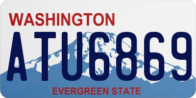 WA license plate ATU6869