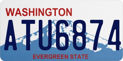 WA license plate ATU6874
