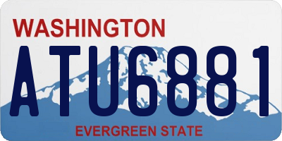 WA license plate ATU6881