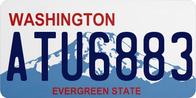 WA license plate ATU6883
