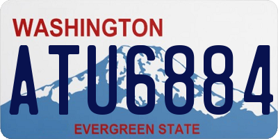 WA license plate ATU6884