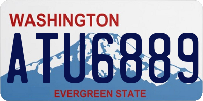 WA license plate ATU6889