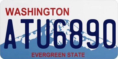 WA license plate ATU6890