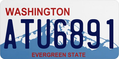 WA license plate ATU6891