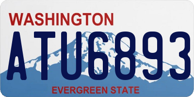 WA license plate ATU6893