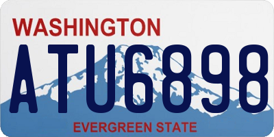 WA license plate ATU6898