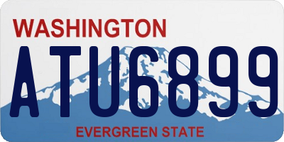 WA license plate ATU6899