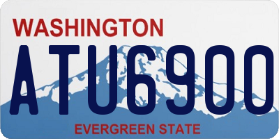 WA license plate ATU6900