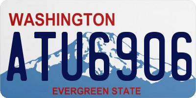 WA license plate ATU6906