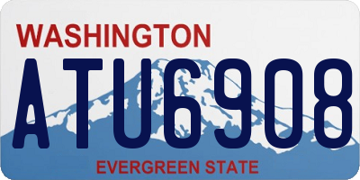 WA license plate ATU6908