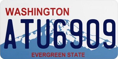 WA license plate ATU6909