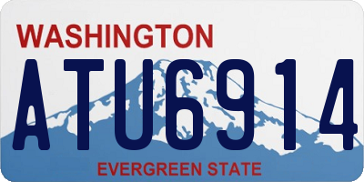 WA license plate ATU6914