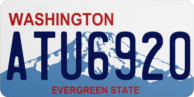 WA license plate ATU6920