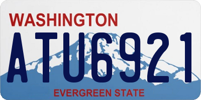 WA license plate ATU6921