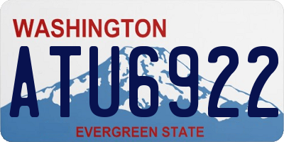 WA license plate ATU6922