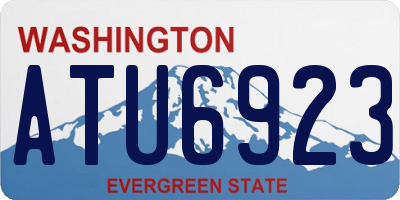 WA license plate ATU6923