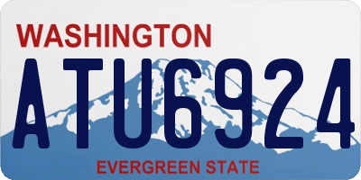 WA license plate ATU6924
