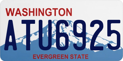 WA license plate ATU6925