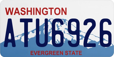WA license plate ATU6926